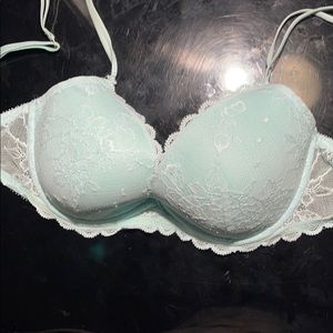 La Perla lace bra in light turquoise.